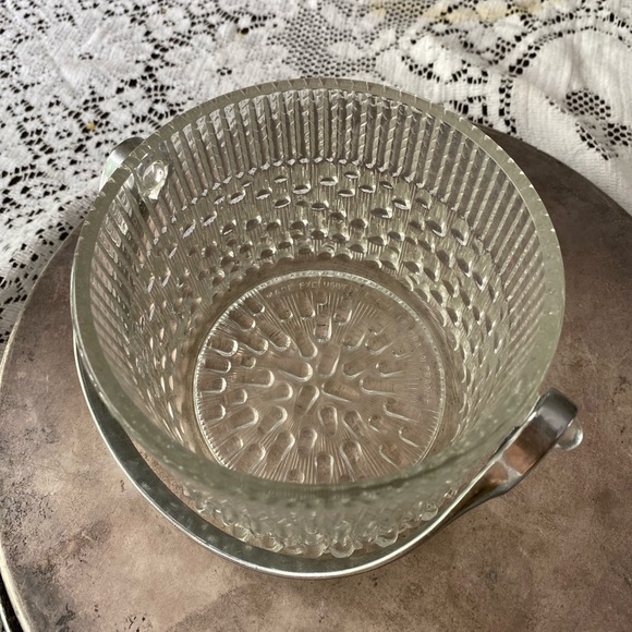 Dining Vintage Crystal Pitcher Decanter Italy Ice Bucket France